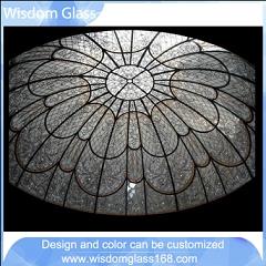 stained glass ceiling dome skylight for roof