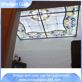 stained glass roof ceiling dome