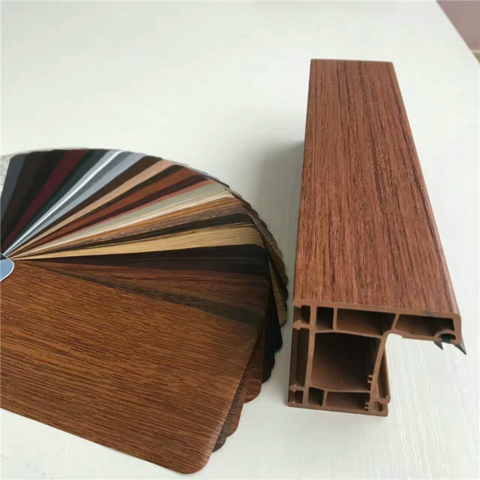 Wood laminated pvc color profiles