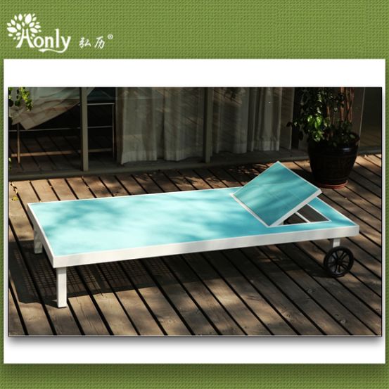 Outdoor aluminum textilene swimming pool chairs