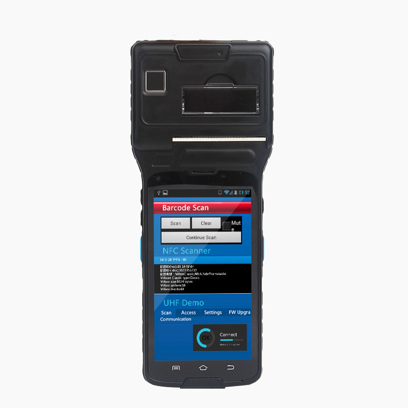 Android POS Terminal with UHF reader and barcode reader