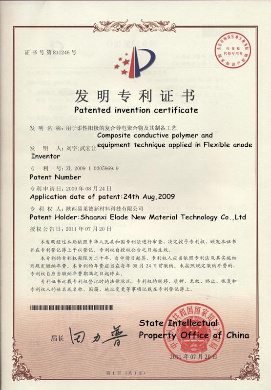 Elade Flexible anode patent