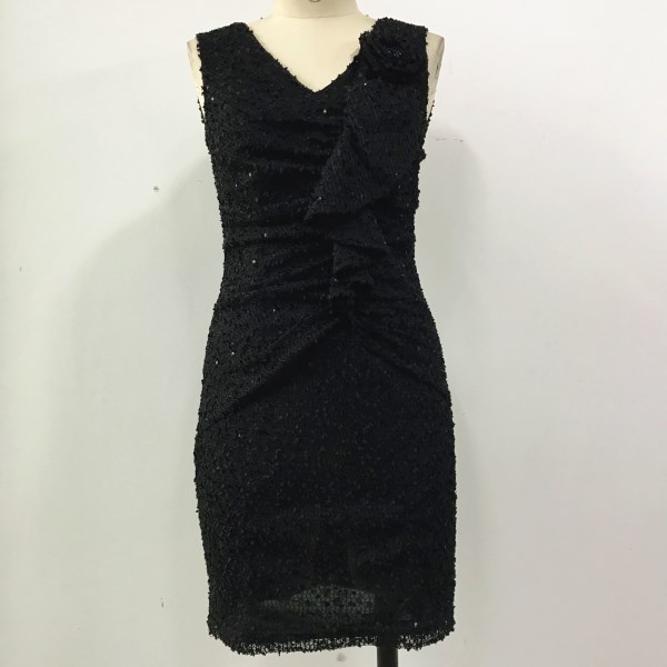 Black Crochet Lace Dress 1