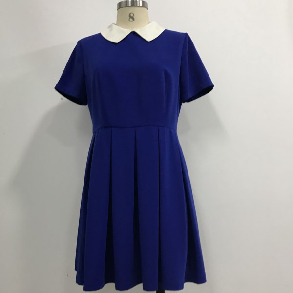 Short Sleeve Pleated Dress 1