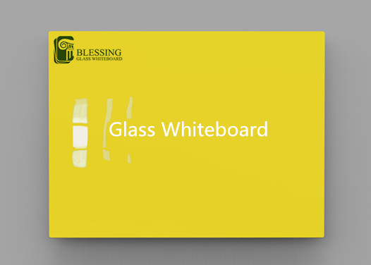 Yellow Color glass dry erase board