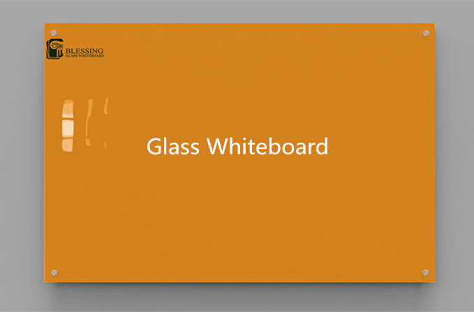 Orange color Glass Whiteboards