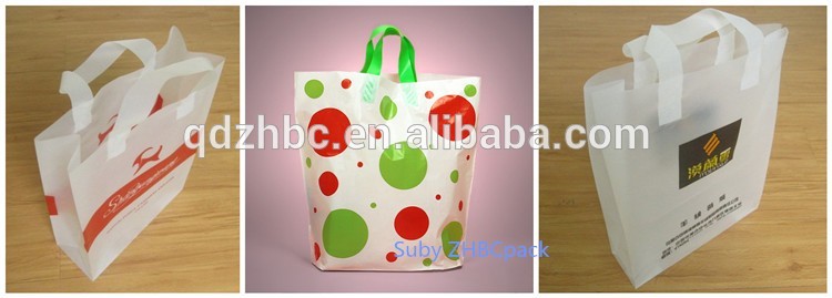 flexi loop handle plastic bag HDPE shopping bag
