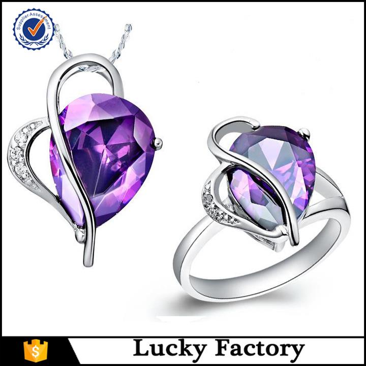 heart shaped purple zircon costume jewelry sets.jpg