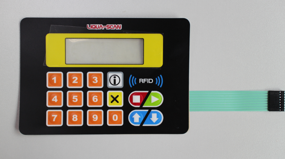 High performance PET membrane switch with embossed overlay