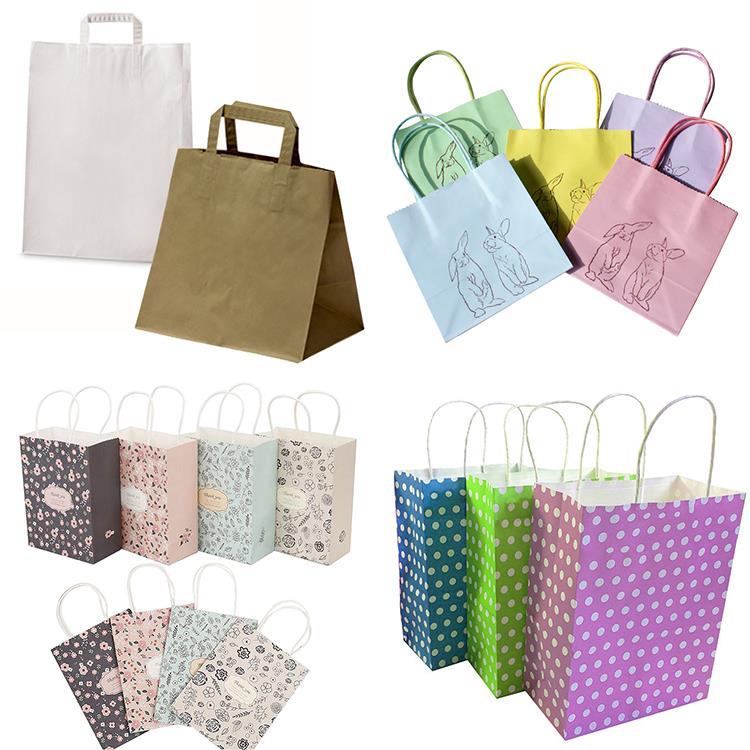 52 custom printed recycle folding handle gift paper bag wholesale.jpg