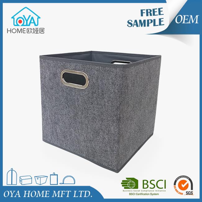 Collapsible Polyester Felt Assortments Storage Bin Factory