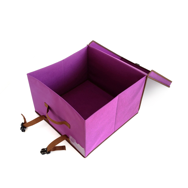 Large Purple Fabric Storage Boxes