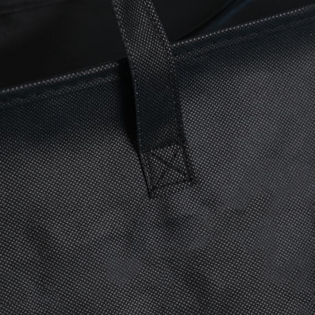 black blanket storage bag with fabric handle.jpg