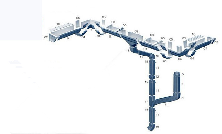 PC certificated PVC profiles Villa Water Collector System