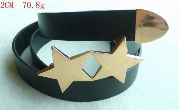 shiny PU belt with star buckle 
