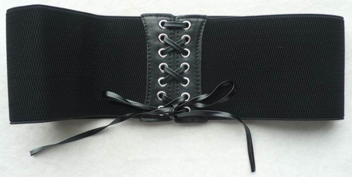 black elastic belt for lady's dress 