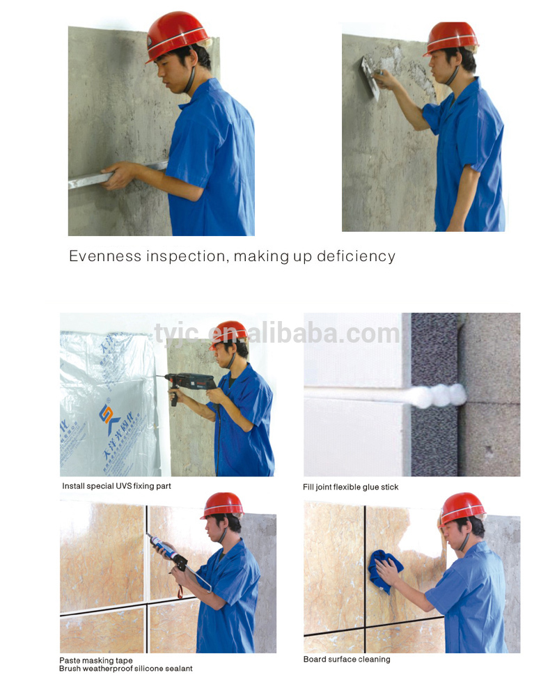 Installation method of Granite finish BEPS thermal insulaiton decorative wall panel
