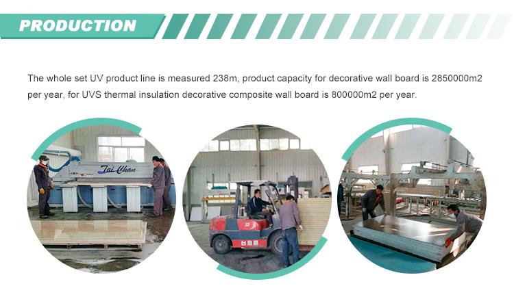production site of rock wool thermal insulation decorative composited wall panel