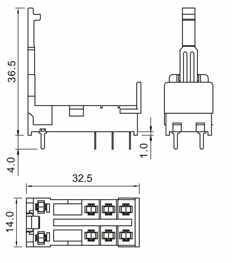 wholesale 5pin electirc relay socket slim relay base