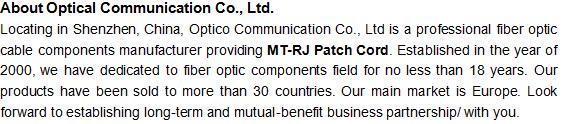 MT-RJ Patch Cord supplier Optico Communication Co.,Ltd.jpg