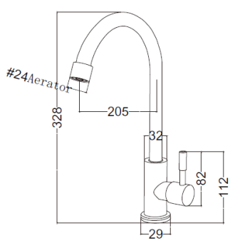 Cold Kitchen Faucets  Design Drawing