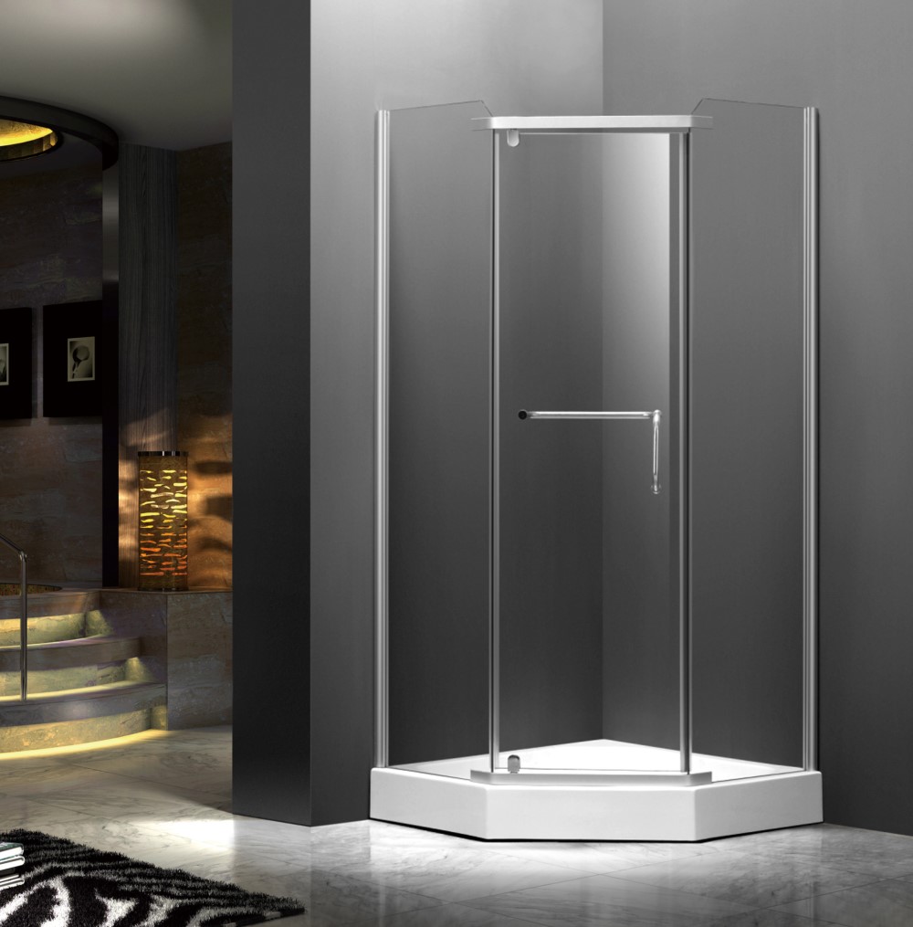 WD-01-Neo Angle Frameless Tempered Glass Shower Enclosure with Pivot Door_??.jpg
