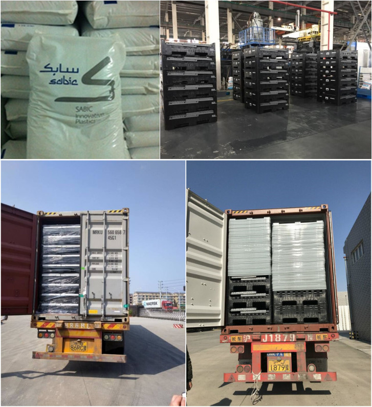 Heavy duty storage bulk vegetable folding plastic pallet container for sale