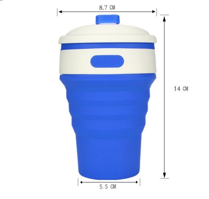 Travel Portable Mini Folding large Collapsible Mug Silicone Coffee Folding Drinking Silicone Cup