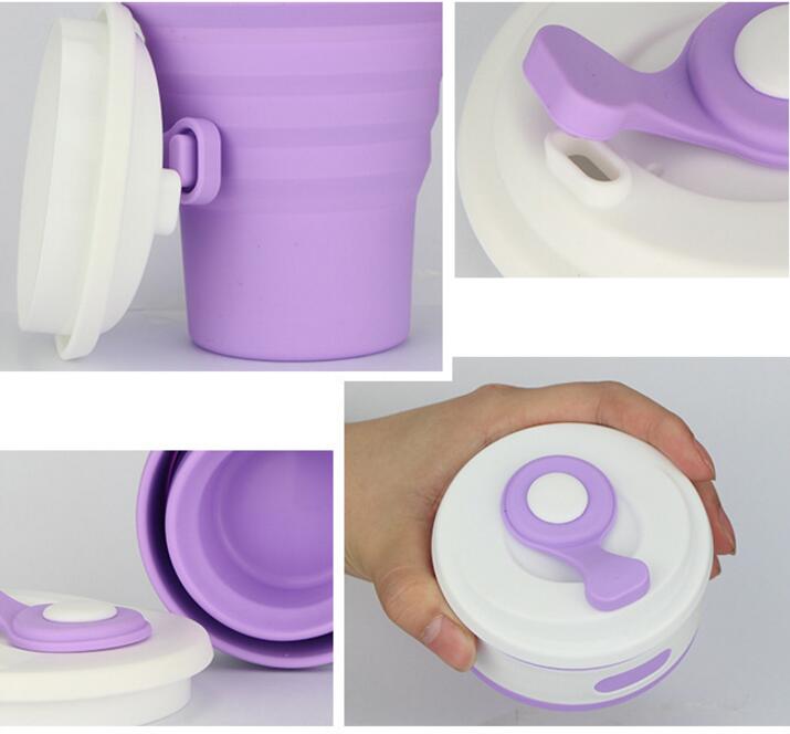 Travel Portable Mini Folding large Collapsible Mug Silicone Coffee Folding Drinking Silicone Cup