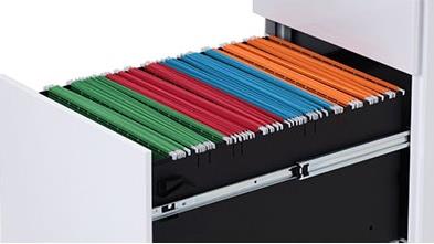 Integrated Full Width Handle 2 Drawer Metal Filing Cabinet