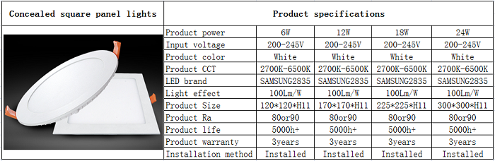 18W LED Slimline Downlight 6000k