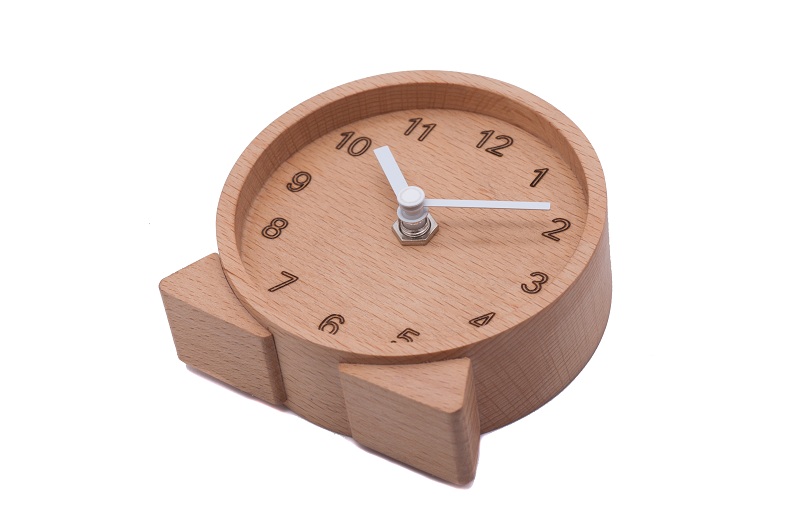 Wooden clock table 