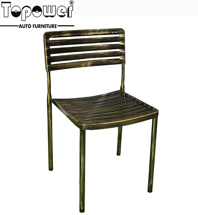 Colorful new simple design metal garden stackable chair
