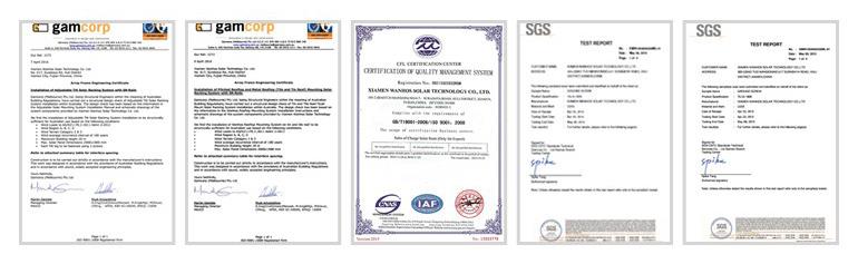Certification of Asphalt Shingle Pitched Roof Solar Mounting System