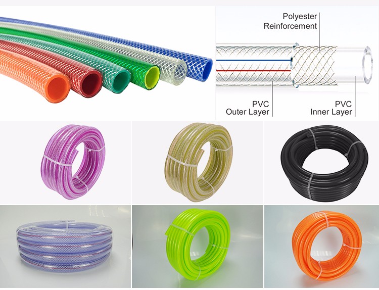 EASTOPS Customized Color 2 Inches Clear Braided Pipe Flexible Fabric Hose For Drinking Water