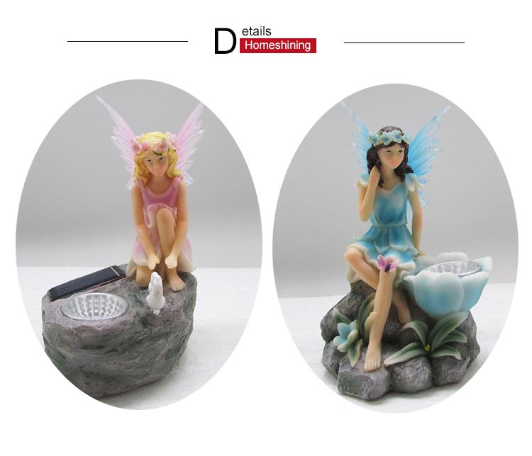 Wholesale Resin Figurine LED Miniature Fairy Garden