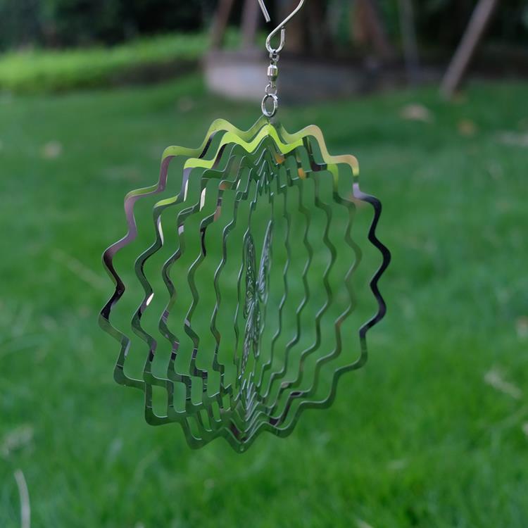 Butterfly stainless steel garden wind spinner.JPG