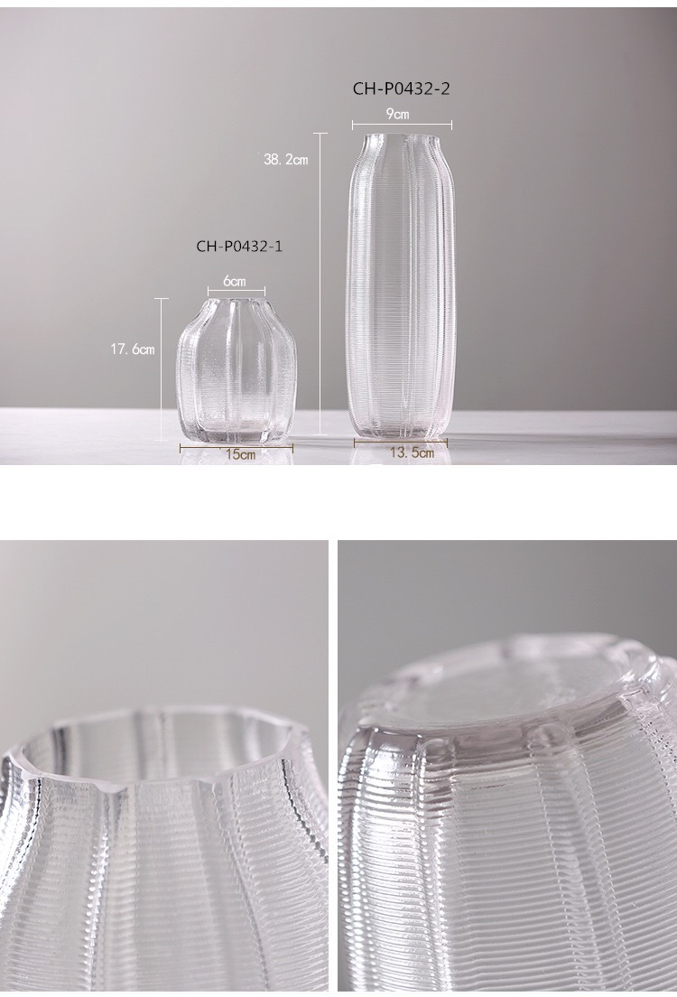 Pumpkin pattern glass vase
