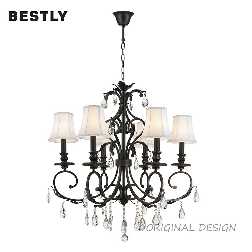 Classic Crystal Chandelier Lamps with Shade