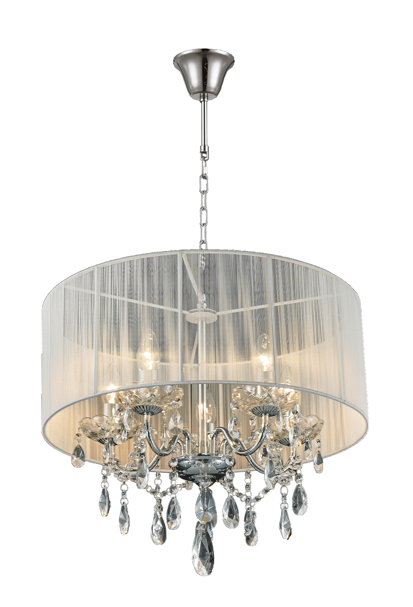 Classical Crystal Chandelier Lighting with Shade for Home