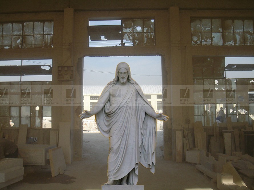 white-marble-Jesus-sculpture-statue