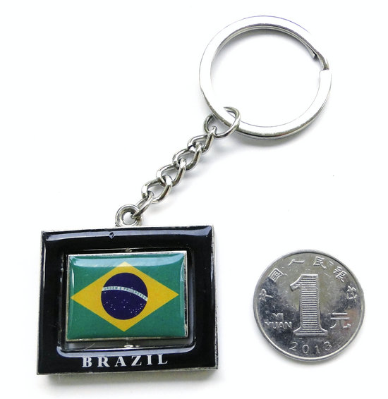 Rotating Brazil keychain
