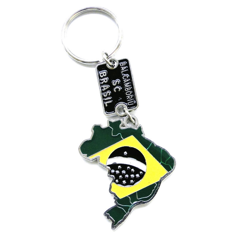 Brasil map keychain 
