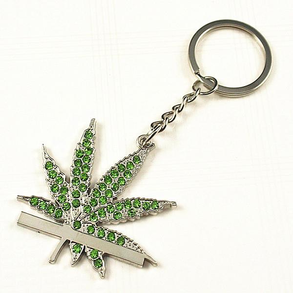 crystal cannabis key ring 