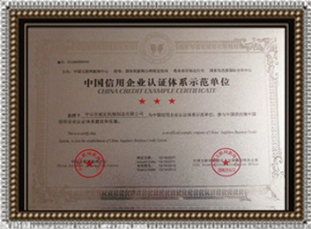 China credit enterprise certification system demonstration company.png