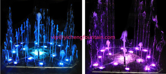 square danding fountains