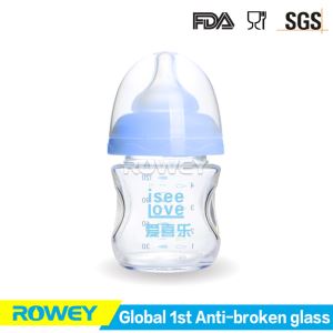 Anti-broken Glass Blue Baby Bottle | Mini Blue Baby Bottles With Breast-shaped Nipple