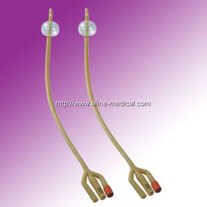 3-way Latex Foley Catheter Silicone Coated