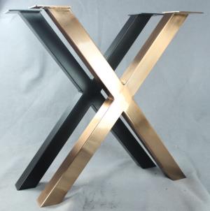 X Shape Copper/Black Table Leg