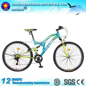 26 Inch 21 Spees Or 24 Speed Double Shock Mountain Bike MTB with V Brake